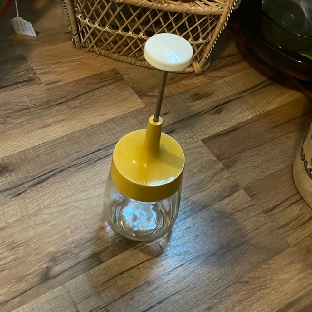 vintage glass nut chopper